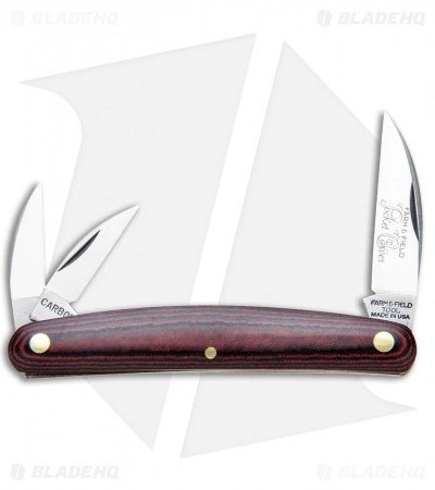 Great Eastern Cutlery GEC #62 Farm And Field Pocket Carver Red/Black Linen Micarta