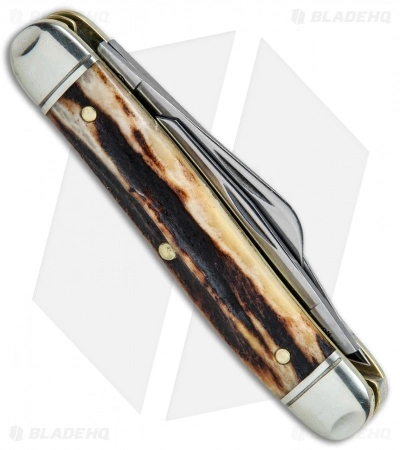 Great Eastern Cutlery GEC #66 Northfield UN-X-LD Calf Roper Pocket Knife 3.3" Sambar Stag 661317 - Image 3