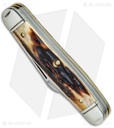 Great Eastern Cutlery GEC #66 Northfield UN-X-LD Calf Roper Pocket Knife 3.3" Sambar Stag 661317 - Image 2