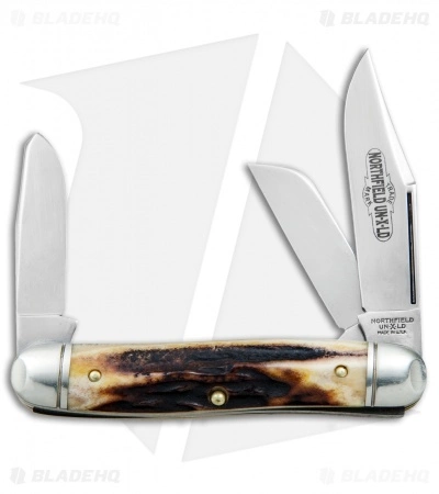 Great Eastern Cutlery GEC #66 Northfield UN-X-LD Calf Roper Pocket Knife 3.3" Sambar Stag 661317