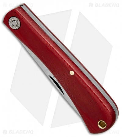 Great Eastern Cutlery GEC #71 Farm & Field Bull Nose Slip Joint Red Linen Micarta (3.1" Satin) 715118 - Image 3