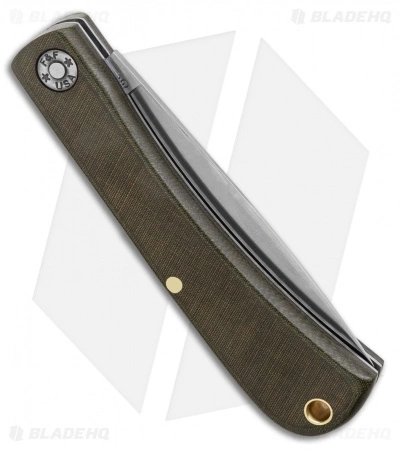 Great Eastern Cutlery GEC #71 Farm & Field Bull Nose Slip Joint Knife Green Micarta (3" Satin) 715121 - Image 3