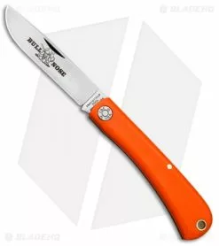 Great Eastern Cutlery GEC #71 Farm & Field Bull Nose Slip Joint Orange Delrin (3.1" Satin) 715118