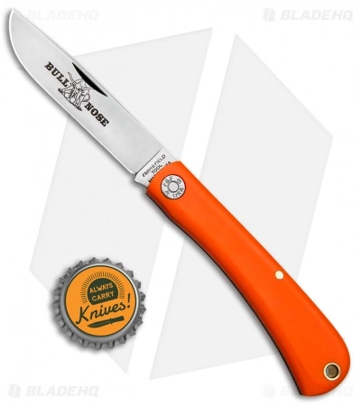 Great Eastern Cutlery GEC #71 Farm & Field Bull Nose Slip Joint Orange Delrin (3.1" Satin) 715118 - Image 4