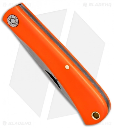 Great Eastern Cutlery GEC #71 Farm & Field Bull Nose Slip Joint Orange Delrin (3.1" Satin) 715118 - Image 2