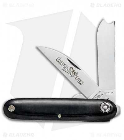 Great Eastern Cutlery GEC #35 Farm & Field Calf Pen Pocket Knife 3.6" Black Micarta 350217