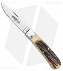 Great Eastern Cutlery GEC Mustang #74 Pocket Knife Sambar Stag (3.00" Satin) 745120