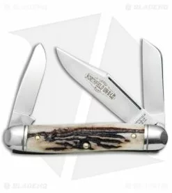Great Eastern Cutlery GEC #66 Northfield UN-X-LD Stockman Pocket Knife 3.3" Sambar Stag 661317