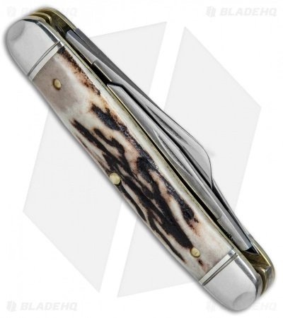 Great Eastern Cutlery GEC #66 Northfield UN-X-LD Stockman Pocket Knife 3.3" Sambar Stag 661317 - Image 3