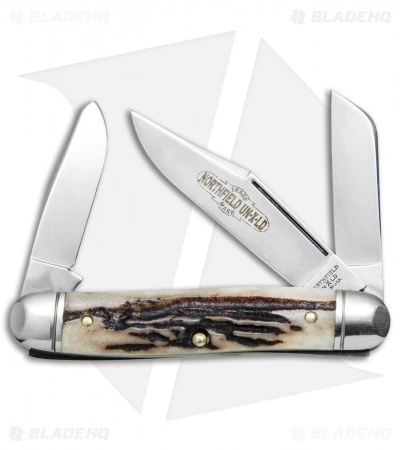 Great Eastern Cutlery GEC #66 Northfield UN-X-LD Stockman Pocket Knife 3.3" Sambar Stag 661317