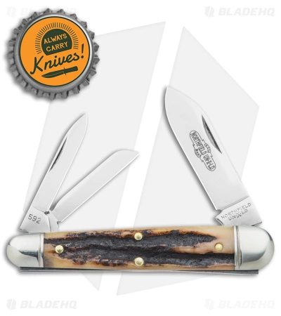 Great Eastern Cutlery GEC #59 Northfield UN-X-LD Folder Knife Sambar Stag (2" Polished) - Image 4