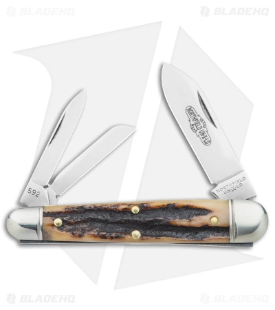 Great Eastern Cutlery GEC #59 Northfield UN-X-LD Folder Knife Sambar Stag (2" Polished)