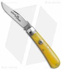 Great Eastern Cutlery GEC #74 Northfield Yellow Rose UN X LD Pocket Knife 4.0" Yellow Bone 748117