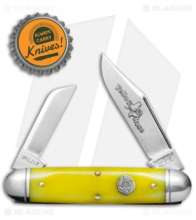 Great Eastern Cutlery GEC #35 Northfield UN-X-LD Yellow Rose Pocket Knife 3.3" Yellow Bone 351217 - Image 4