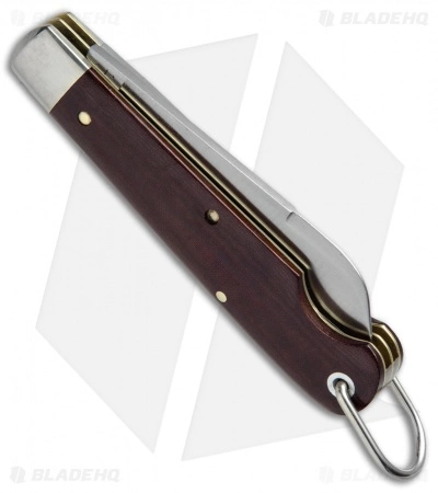 Great Eastern Cutlery GEC #15 Tidioute Beer Scout Knife Club 3.5" Maroon Linen Micarta 153216CL - Image 3