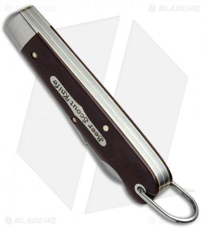 Great Eastern Cutlery GEC #15 Tidioute Beer Scout Knife Club 3.5" Maroon Linen Micarta 153216CL - Image 2