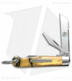 Great Eastern Cutlery GEC #15 Tidioute Beer Scout Knife Club 3.5" Yellow Acrylic 153216CL