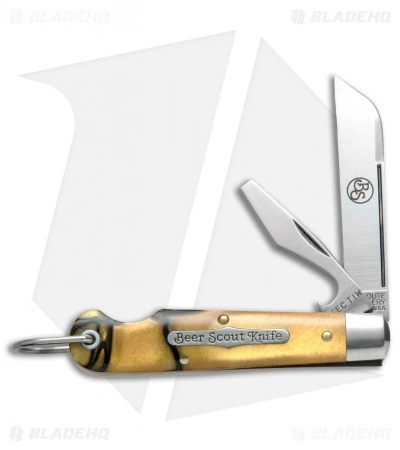 Great Eastern Cutlery GEC #15 Tidioute Beer Scout Knife Club 3.5" Yellow Acrylic 153216CL