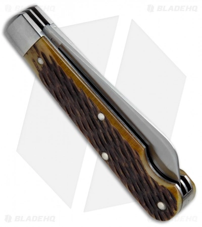 Great Eastern Cutlery GEC #15 Tidioute Crown Lifter Boy's Knife 3.5" Yellow Jig Bone 153216CL - Image 3