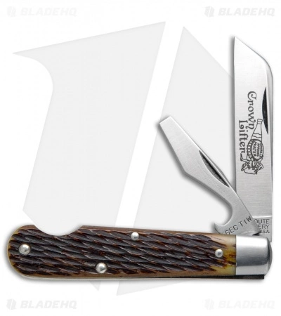 Great Eastern Cutlery GEC #15 Tidioute Crown Lifter Boy's Knife 3.5" Yellow Jig Bone 153216CL