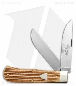 Great Eastern Cutlery GEC Tidioute Cutlery #23 Pioneer Trapper Pocket Knife 4.5" Woodland Micarta