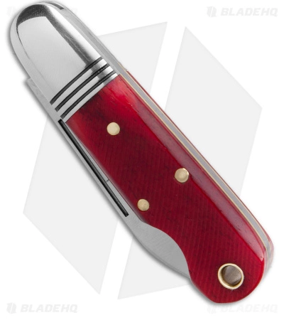 Great Eastern Cutlery GEC Tidioute Cutlery #25 Beerlow Pocket Knife Red Sawcut Bone (2.1" Satin) - Image 2