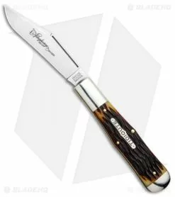 Great Eastern Cutlery GEC #97 Tidioute Cutlery Pocket Knife 4.6" Autumn Gold Jigged Bone