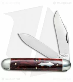 Great Eastern Cutlery GEC #54 Tidioute Cutlery Big Jack Pocket Knife 4" Red River Acrylic 541217