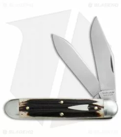 Great Eastern Cutlery GEC #54 Tidioute Cutlery Big Jack Pocket Knife 4" Cougar Clawed Bone 541217