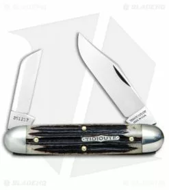 Great Eastern Cutlery GEC #35 Tidioute Cutlery Churchill Pocket Knife 3.75" Cougar Clawed Bone 351217
