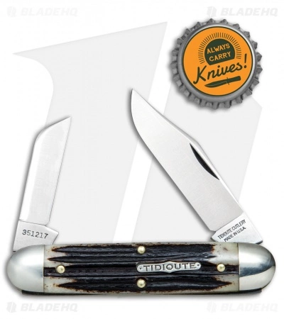 Great Eastern Cutlery GEC #35 Tidioute Cutlery Churchill Pocket Knife 3.75" Cougar Clawed Bone 351217 - Image 4