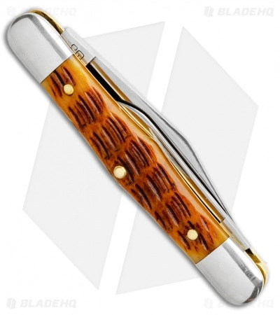 Great Eastern Cutlery GEC Tidioute Cutlery Conductor 3.25" Pocket Knife Antique Autumn Jigged Bone - Image 3