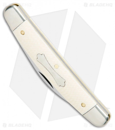 Great Eastern Cutlery GEC Tidioute Cutlery Easy Pocket Congress Knife 3.75" Unicorn Ivory Acrylic - Image 2