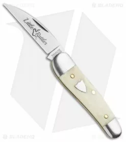 Great Eastern Cutlery GEC Tidioute Cutlery Little Rattler Traditional Pocket Knife Smooth White Bone