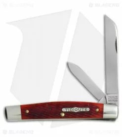 Great Eastern Cutlery GEC #13 Tidioute Cutlery Speaker Jack Pocket Knife 3.6" Rust Red Jig Bone 133217