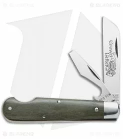 Great Eastern Cutlery GEC #15 Tidioute Huckleberry Crown Lifter Boy's Knife 3.5" Grn Micarta 153216CL
