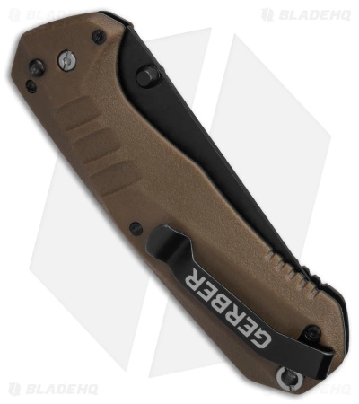 Gerber Haul A/O Spring Assisted Knife Brown GFN (3.1" Black) - Image 3