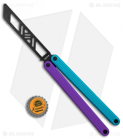 Glidr Arctic Butterfly Trainer Knife Blurple (4.25" Black) - Image 5