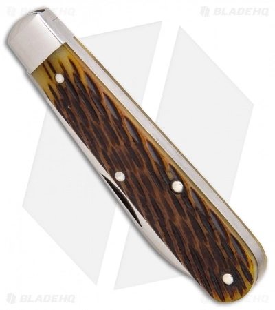 Great Eastern Cutlery GEC #15 Tidoute Huckleberry Boy's Knife 3.375" Antique Yellow Jigged Bone 152118 - Image 3