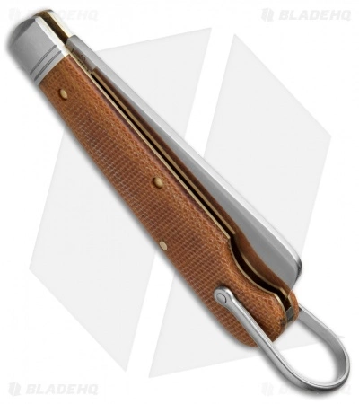 Great Eastern Cutlery GEC #15 Navy Pocket Knife 3.375" Natural Canvas Micarta 15S116 - Image 2