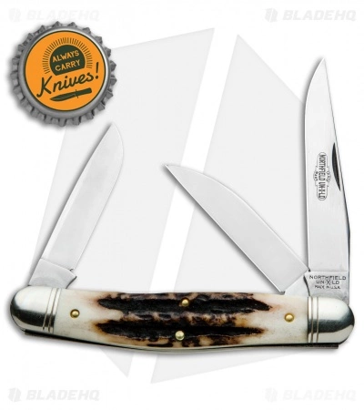 Great Eastern Cutlery GEC #82 Northfield UN-X-LD Dixie Stockman Pocket Knife 4.13" Sambar Stag 828318 - Image 4