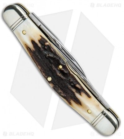 Great Eastern Cutlery GEC #82 Northfield UN-X-LD Dixie Stockman Pocket Knife 4.13" Sambar Stag 828318 - Image 3