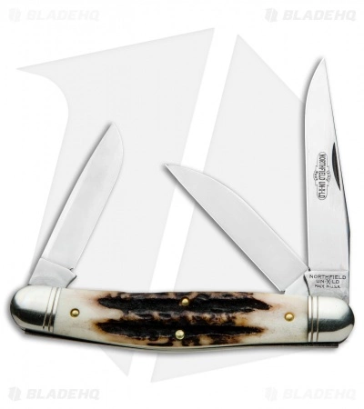 Great Eastern Cutlery GEC #82 Northfield UN-X-LD Dixie Stockman Pocket Knife 4.13" Sambar Stag 828318