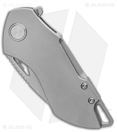 Grissom Knife And Tool Riverstone Frame Lock Knife Gray Titanium (2.5" SW) - Image 2