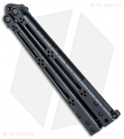 Hom Design Basilisk Elite Balisong Butterfly Knife PVD Ti (4.6" Black) - Image 2