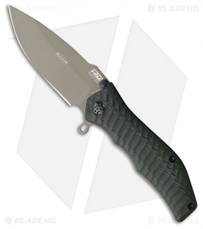 HTM Knives HTM Darrel Ralph Gun Hammer Spring Assisted Knife OD Green (3.5" Gray)