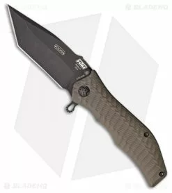 HTM Knives HTM Darrel Ralph Gun Hammer Tanto Spring Assisted Knife Brown (3.5" Black)