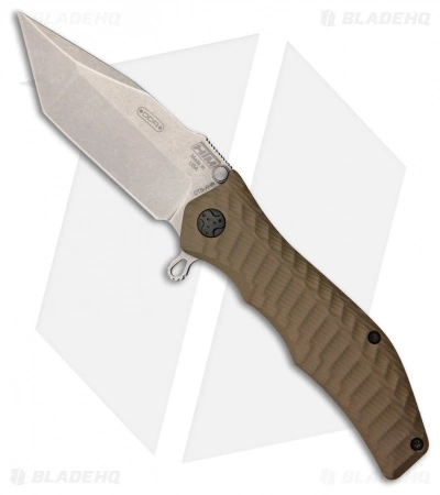 HTM Knives HTM Darrel Ralph Gun Hammer Tanto Spring Assisted Knife Coyote Brown (3.5" SW)