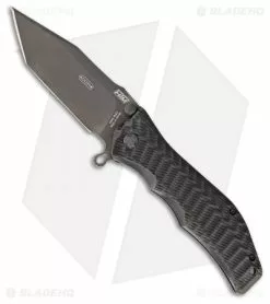 HTM Knives HTM Darrel Ralph Large Gun Hammer Tanto Spring Assisted Knife Black (3.8" Black)