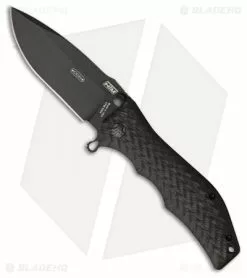 HTM Knives HTM Darrel Ralph Large Gun Hammer Spring Assisted Knife Black (3.8" Black)